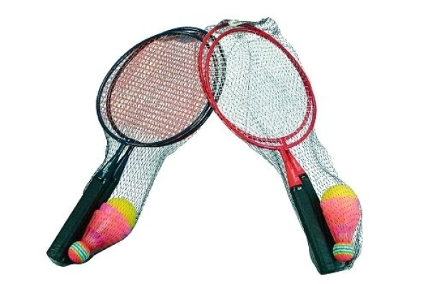 Mini Badminton Set mit 3 verschiedenen Bällen